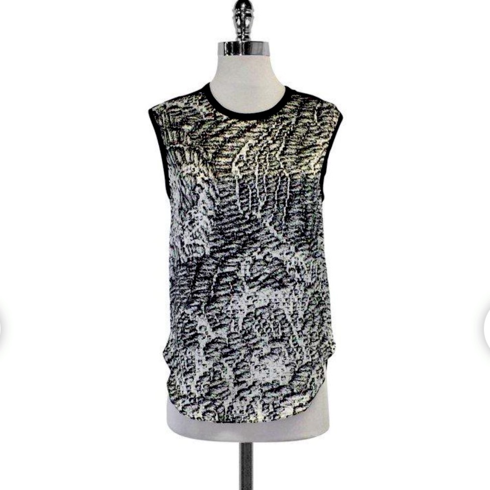 Helmet Lang Abstract Print Blouse - image 1